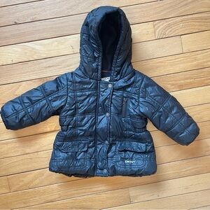 DKNY Black Baby Puffy Coat Jacket Size 9 months